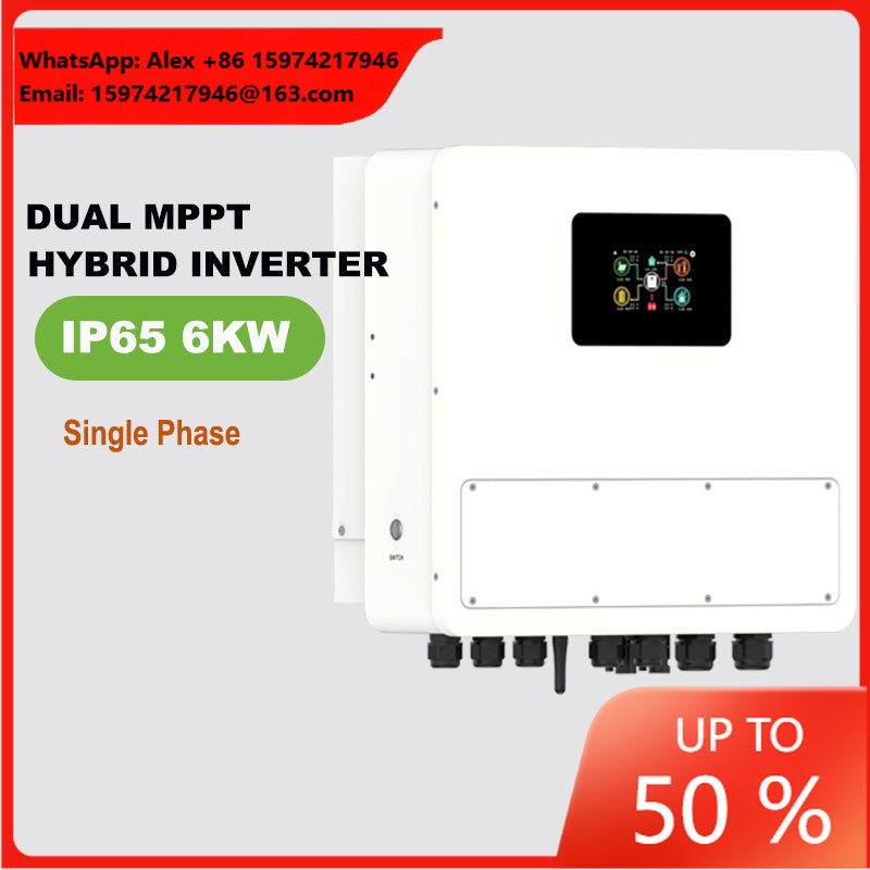 Off Grid Solar Inverter 48V 6000W - Inverter Surya Hibrida Tegangan Rendah Fase