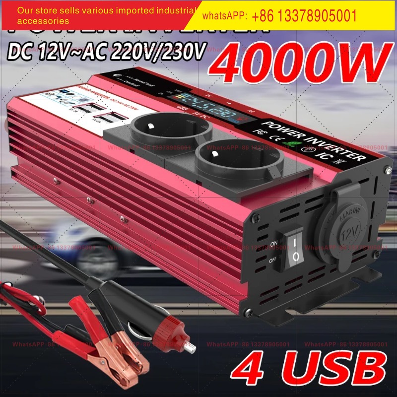 Power Inverter 12V 220V 4000W Continuous - Inverter Daya Puncak 12V Ke 220V