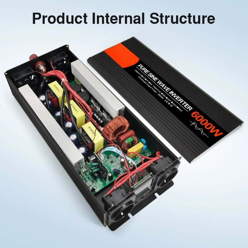 Pure Sine Wave Inverter 5000W 48V 220V - Inverter Surya Gelombang Sinus Murni DC