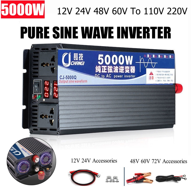Inverter Pure Sine Wave 60Hz 120V 3000W - Inverter tenaga surya, 4000W/5000W/5500W/3000W gelombang sinus