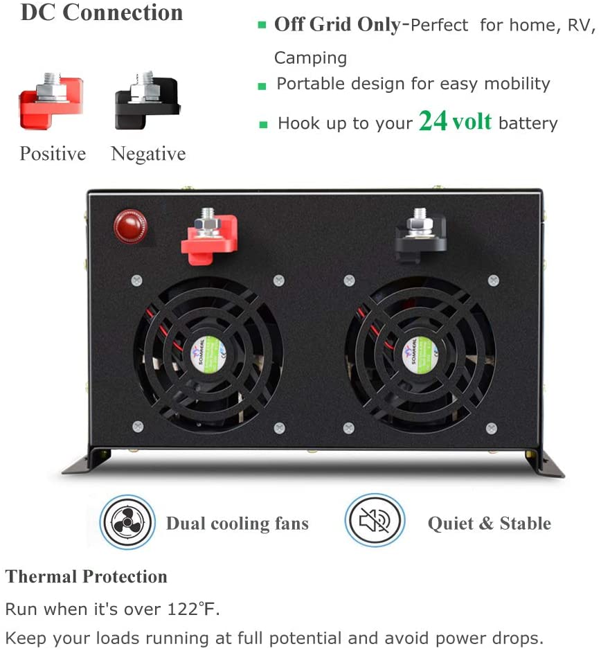 Pure Sine Wave Inverter 5000W 48V 220V - Inverter Tenaga Surya Gelombang Sinus Murni