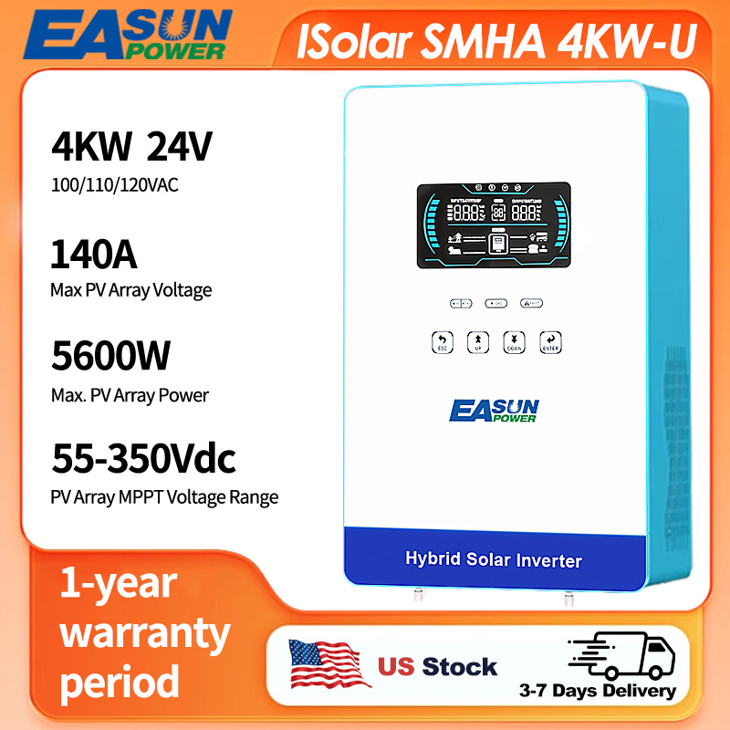 Grid Tie Inverter Limiter 2000W - EASUN POWER 4000W Inverter Hibrida Off
