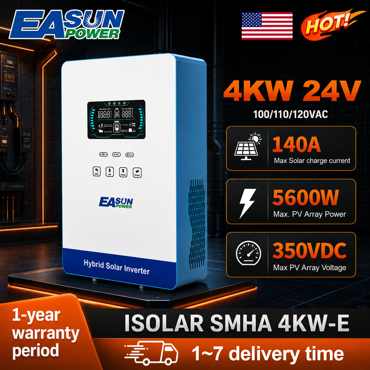 Grid Tie Inverter Limiter 2000W - EASUN POWER 4000W Solar Inverter 120V