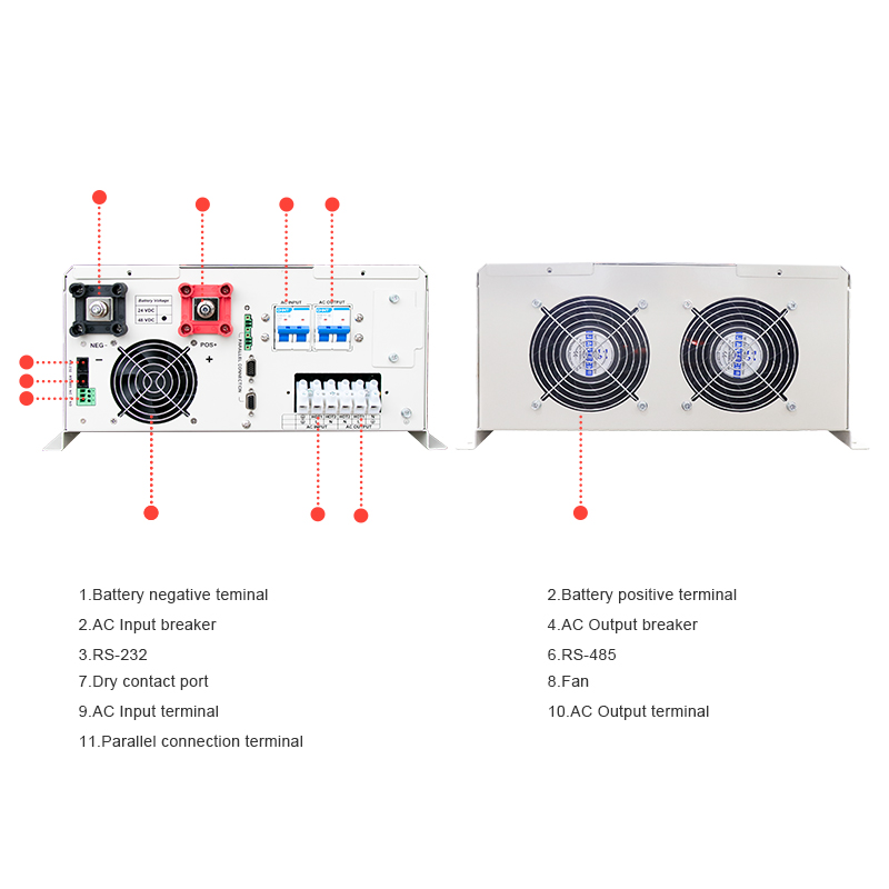 Inverter Hybrid Tenaga Surya 1 - Split Phase Inverter 10Kw 110V 220V ulasan dan harga