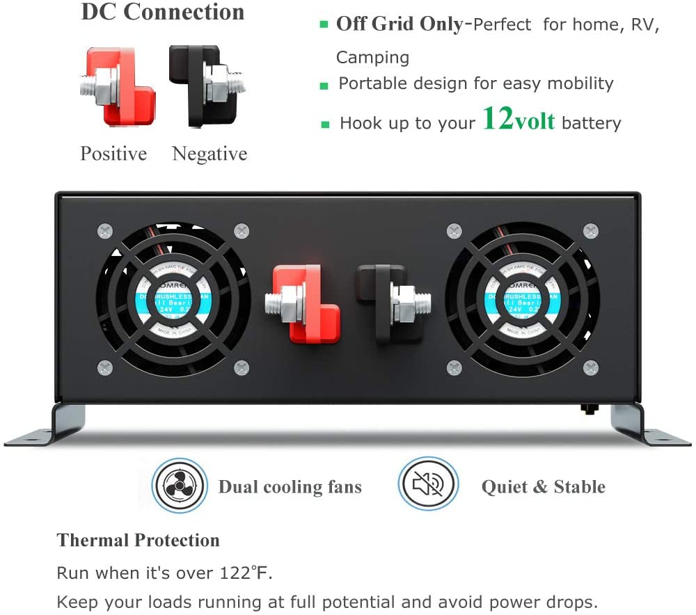 Inverter Tenaga Surya Gelomban - Pure Sine Wave Inverter 5000W 48V 220V ulasan dan harga