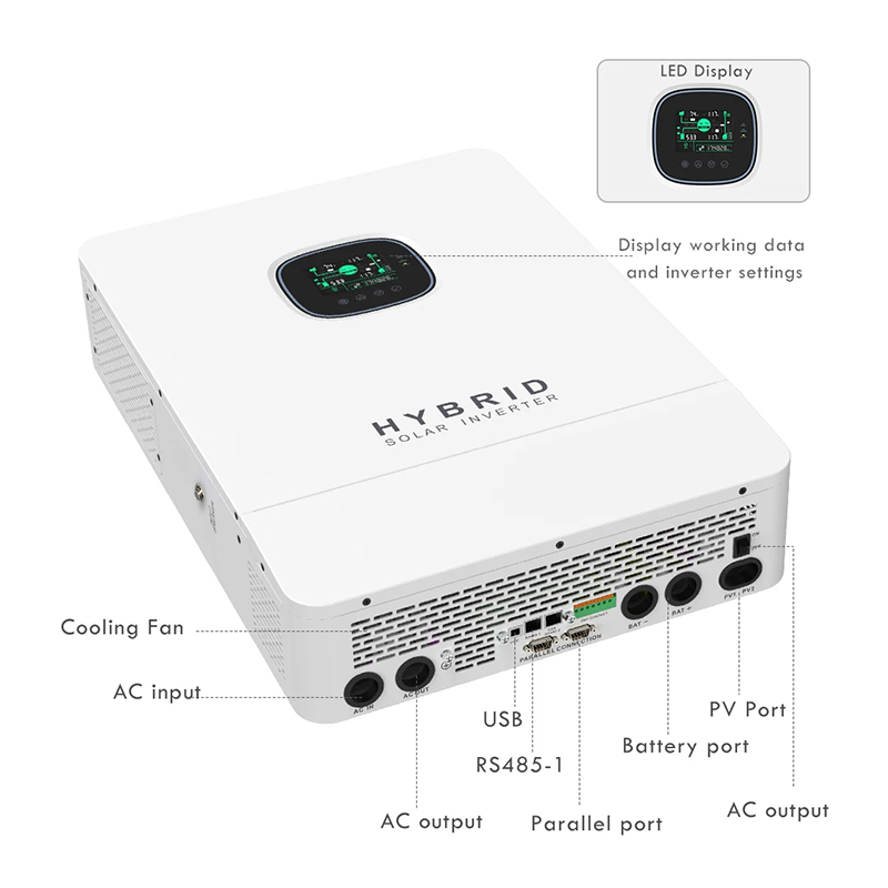 Inverter Surya Hibrida Off Gri - Split Phase Inverter 10Kw 110V 220V ulasan dan harga