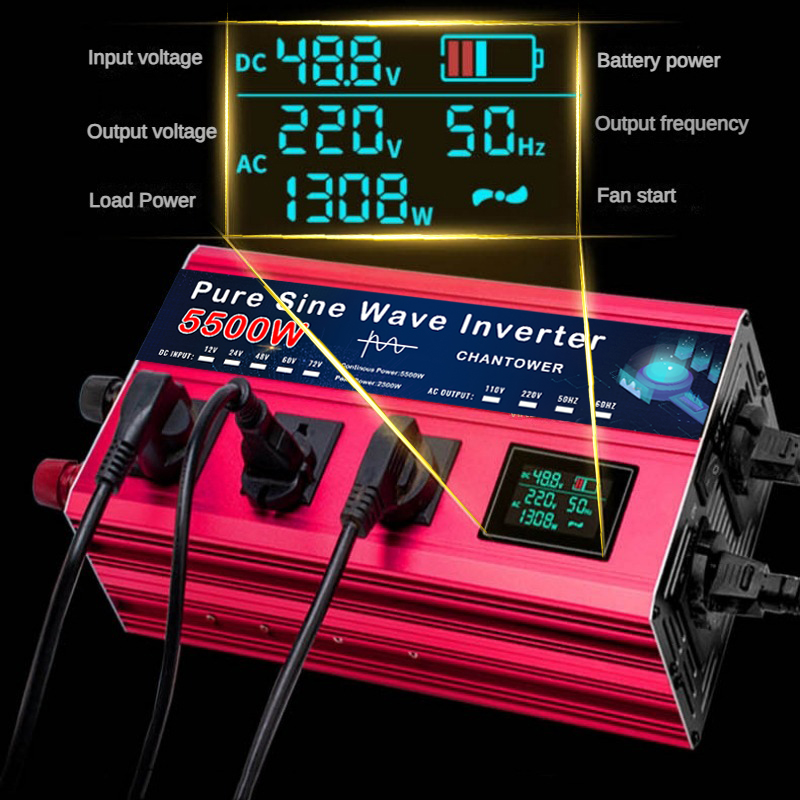 Inverter Gelombang Sinus Murni - Pure Sine Wave Inverter 5000W 48V 220V ulasan dan harga
