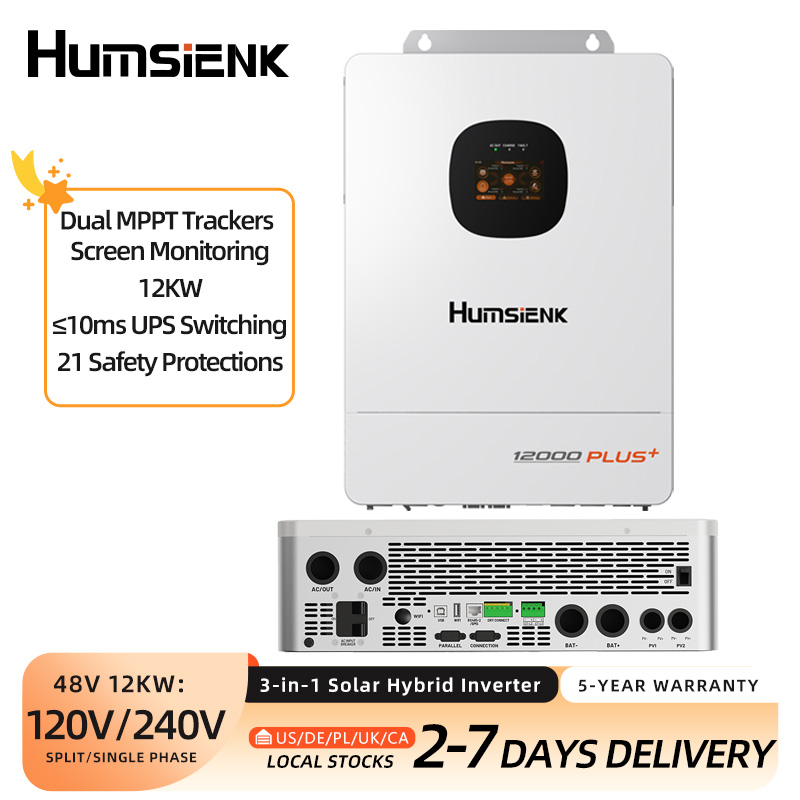 Humsienk 48V 12KW/8KW Inverter - Mppt Hybrid Inverter 48V 8Kw 3 Phase ulasan dan harga