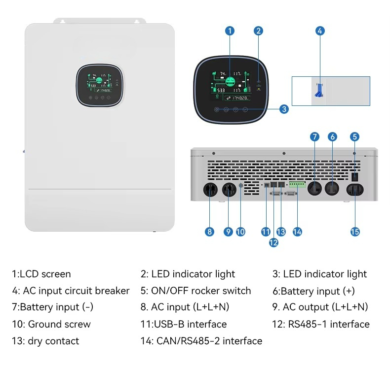 Inverter Surya Hybrid Off Grid - Split Phase Inverter 10Kw 110V 220V ulasan dan harga