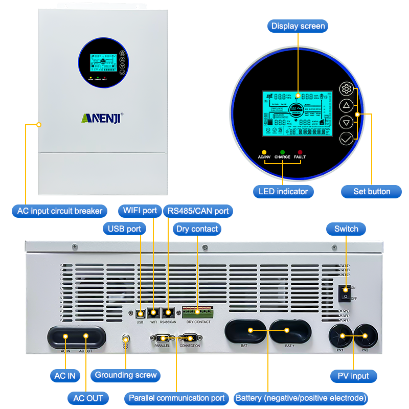 Inverter Hybrid Tenaga Surya A - Off Grid Solar Inverter 48V 6000W ulasan dan harga