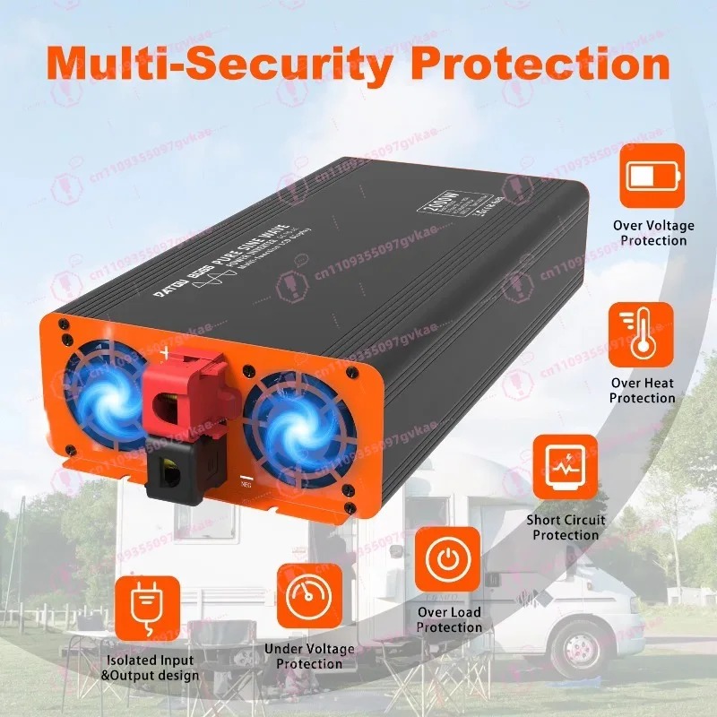Inverter Daya Gelombang Sinus  - Power Inverter 12V 220V 4000W Continuous ulasan dan harga