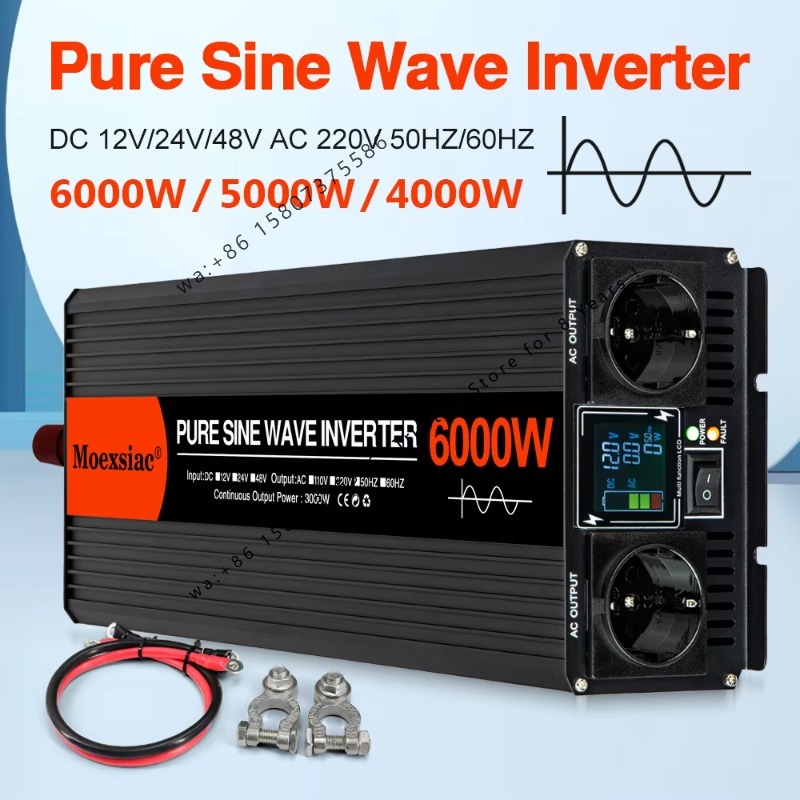 Inverter Surya Gelombang Sinus - Pure Sine Wave Inverter 5000W 48V 220V ulasan dan harga