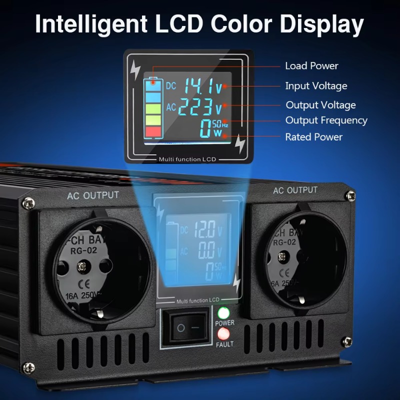 Inverter Surya Gelombang Sinus - Pure Sine Wave Inverter 5000W 48V 220V ulasan dan harga