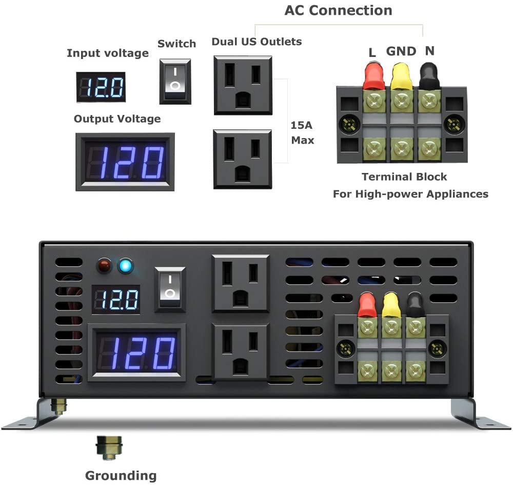 Inverter Gelombang Sinus Murni - Pure Sine Wave Inverter 5000W 48V 220V ulasan dan harga