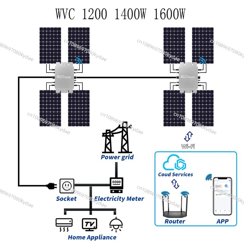 Mikroinverter Solar Grid Tie T - Micro Inverter 1400W Solar Grid Tie ulasan dan harga