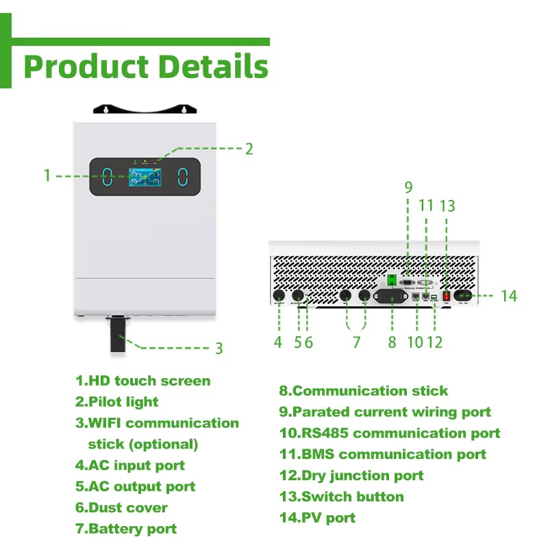 Inverter Surya Hybrid 6KW 8KW  - Split Phase Inverter 10Kw 110V 220V ulasan dan harga