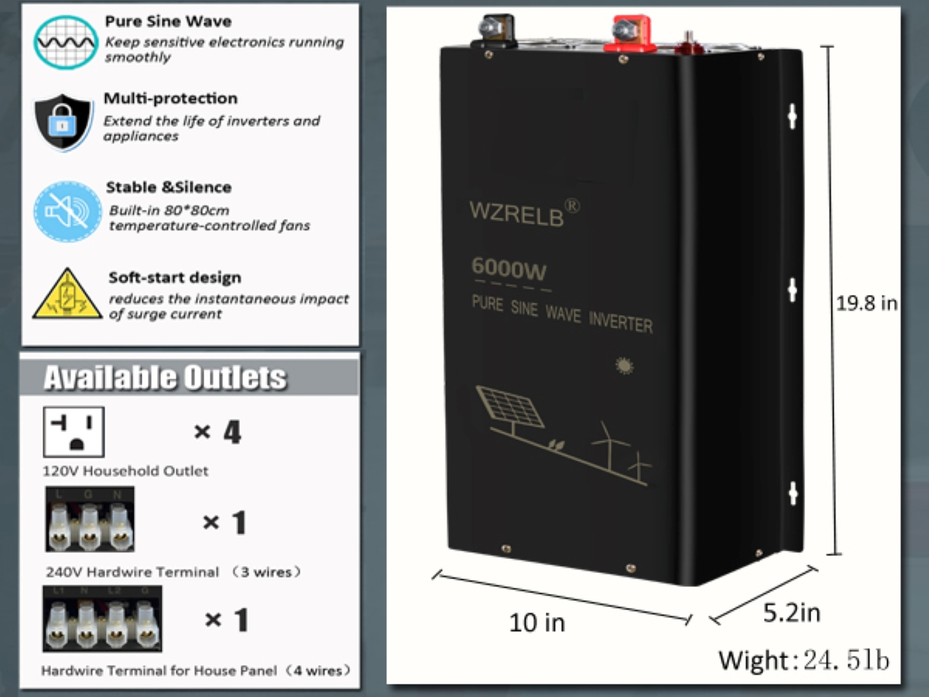 Inverter Gelombang Sinus Murni - Off Grid Solar Inverter 48V 6000W ulasan dan harga