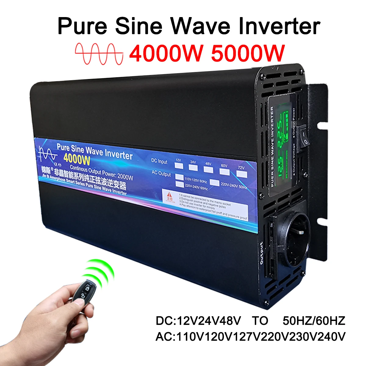 Inverter Daya Gelombang Sinus  - Pure Sine Wave Inverter 5000W 48V 220V ulasan dan harga