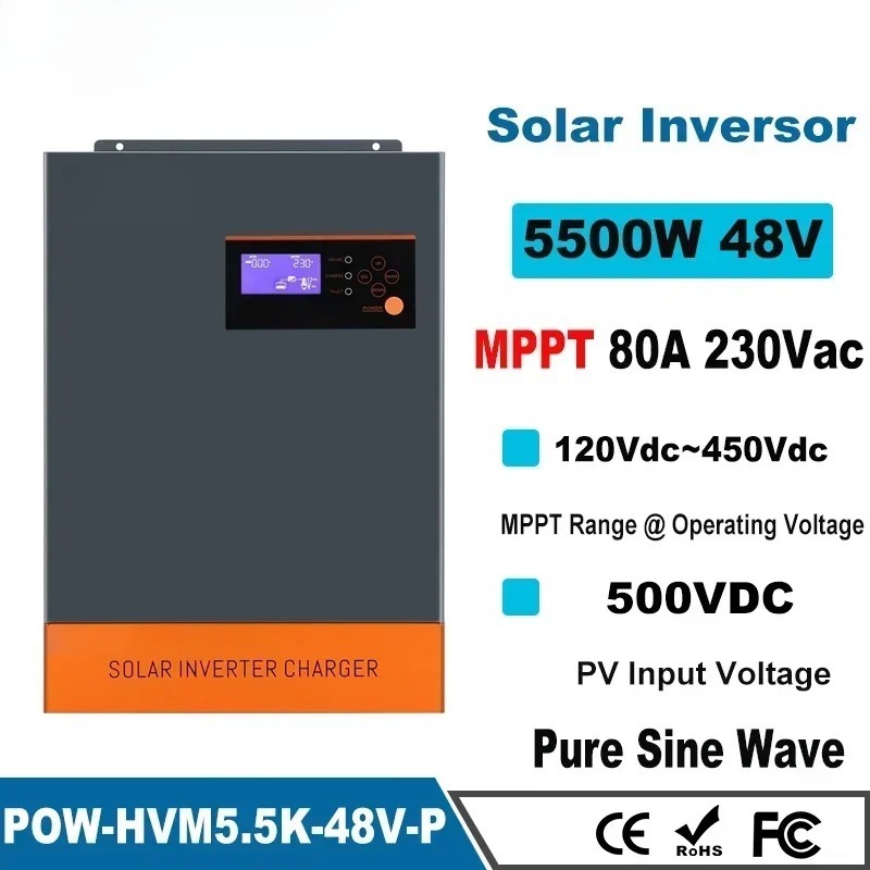 Inverter Surya Hybrid 3 Fasa 5 - Hybrid Solar Inverter 5.5Kw Mppt 48V ulasan dan harga
