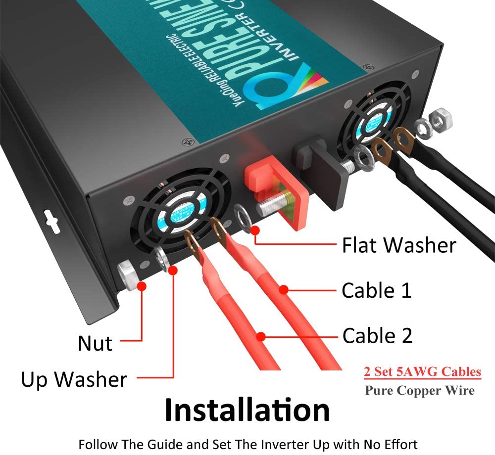 Inverter gelombang sinus murni - Inverter Pure Sine Wave 60Hz 120V 3000W ulasan dan harga