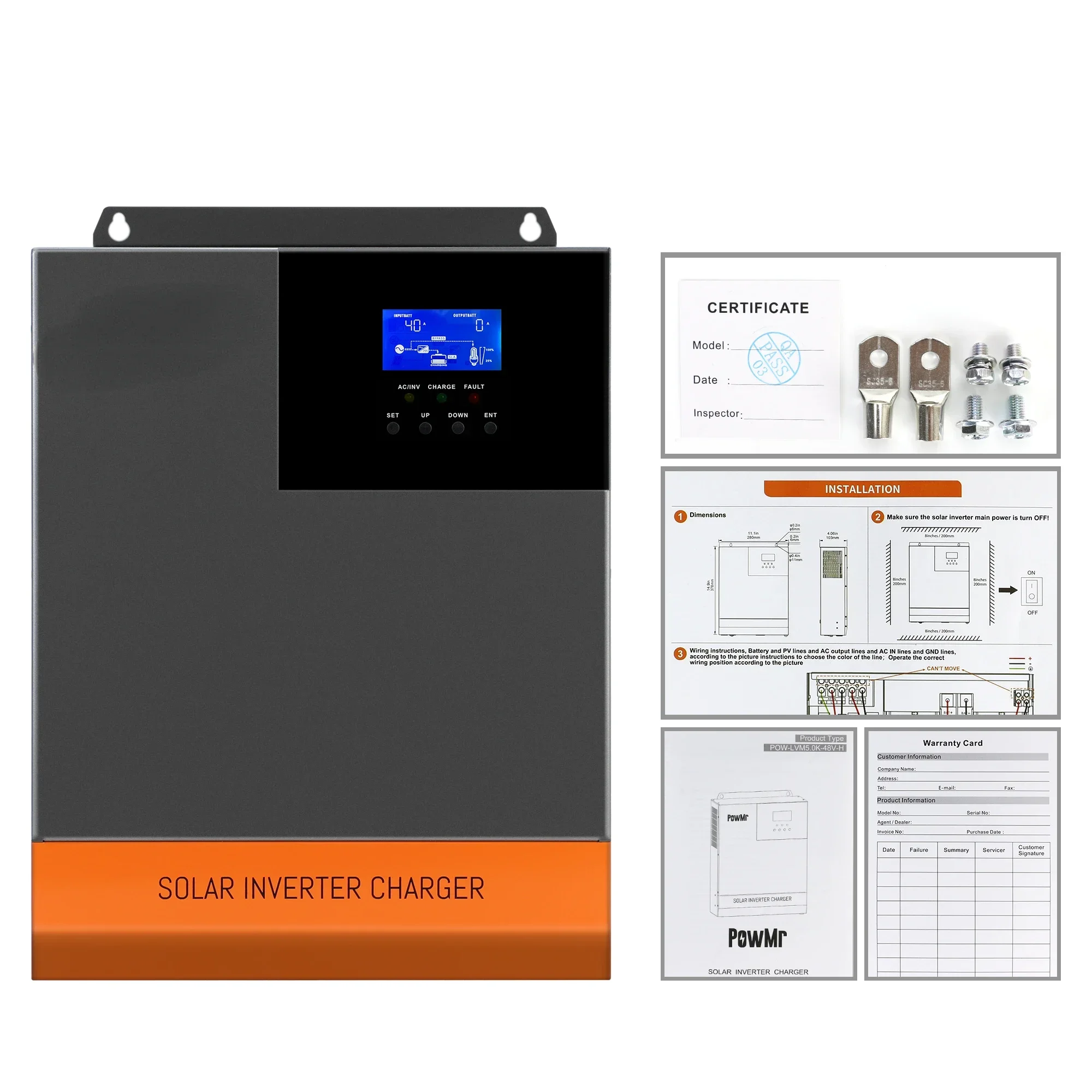 Inverter surya hibrida sistem  - Hybrid Solar Inverter 5.5Kw Mppt 48V ulasan dan harga