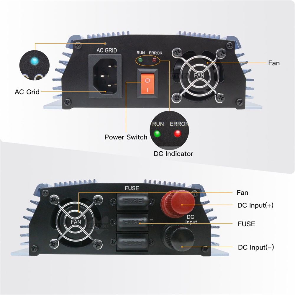 Inverter Mikro Solar Grid Tie  - Micro Inverter 1400W Solar Grid Tie ulasan dan harga