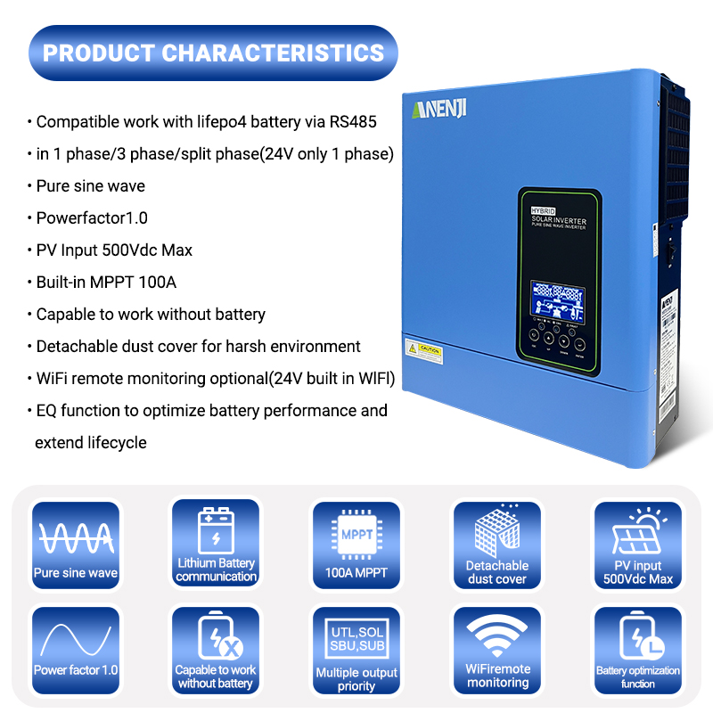 Inverter surya off-grid 24V 30 - Inverter Pure Sine Wave 60Hz 120V 3000W ulasan dan harga