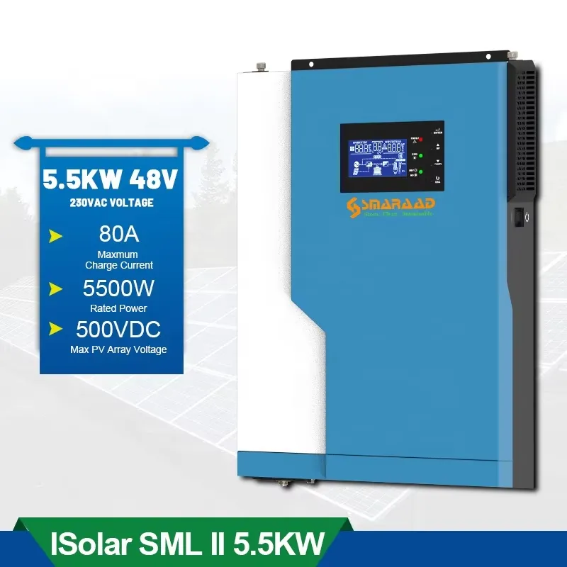 Pengontrol Surya 3.5KW 5.5KW I - Hybrid Solar Inverter 5.5Kw Mppt 48V ulasan dan harga