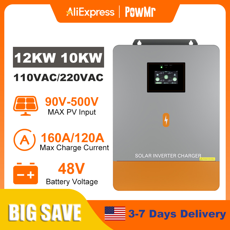 PowMr 12KW 10KW Inverter Fasa  - Split Phase Inverter 10Kw 110V 220V ulasan dan harga