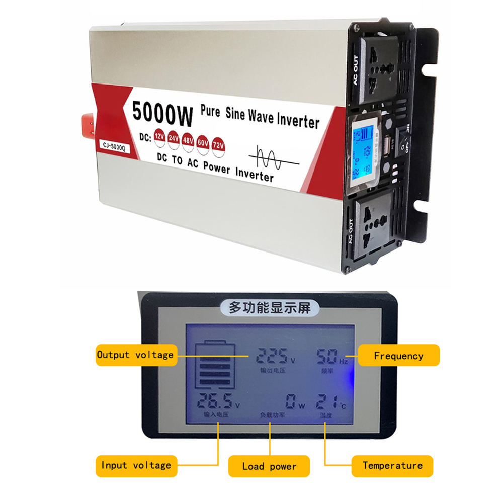 4000W/5000W/5500W/3000W Invert - Inverter Pure Sine Wave 60Hz 120V 3000W ulasan dan harga